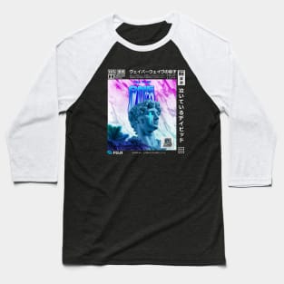 Vaporwave Aesthetic Crying Statue version 2 Baseball T-Shirt